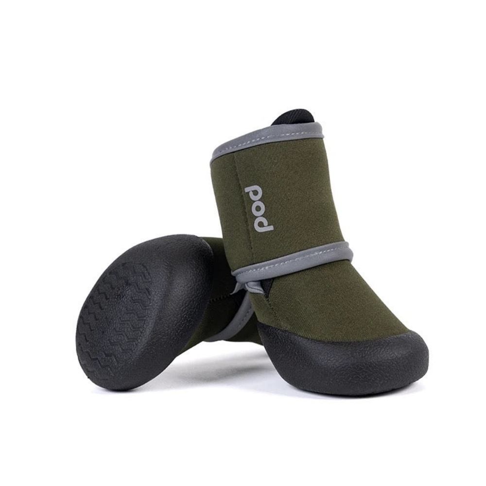 NEW Dog Army Green & Black Boots Size XL